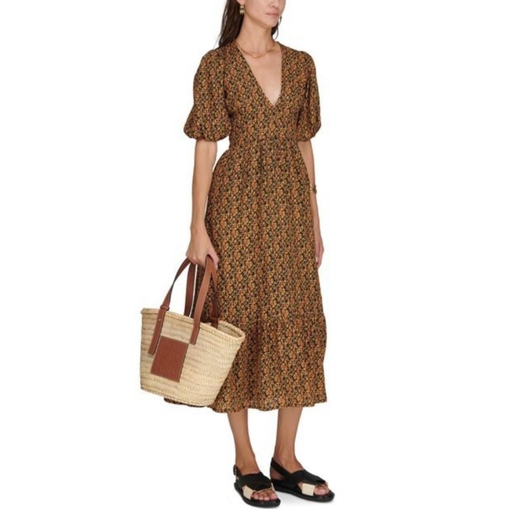 Faithfull the Brand Romilla Midi Dress Cardette Floral Print